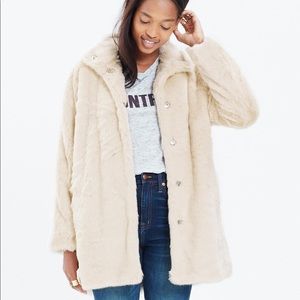 NWOT Stage door faux-fur coat